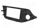 Radio mounting frame; Kia; 2 DIN; matt black