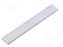 Profiles for LED modules; white; surface; white; L: 1m; aluminium