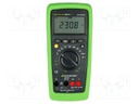 Digital multimeter; LCD 3,75 digit (3999); 3x/s; Resol: 1°C; IP50