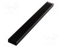 Heatsink: extruded; grilled; black; L: 1000mm; W: 100mm; H: 40mm