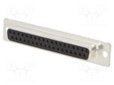 D-Sub; PIN: 37; plug; female; soldering; for cable; gold-plated