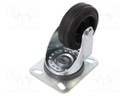 Transport wheel; Ø: 80mm; W: 25mm; H: 107mm; torsional; 50kg
