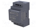 Power supply: DC/DC; 60W; 15VDC; 4A; 18÷75VDC; Mounting: DIN; 216g