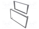 Radio frame; Opel; 2 DIN; dark grey,grey (dark)