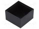 Enclosure: designed for potting; X: 25mm; Y: 25mm; Z: 15mm; ABS