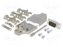 D-Sub; PIN: 9; plug; male; turned contacts; angled; soldering; black
