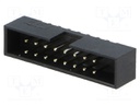 Socket; IDC; male; PIN: 16; straight; THT; gold flash; 2mm