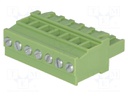 Pluggable terminal block; 5mm; ways: 7; angled 90°; plug; female