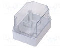 Enclosure: junction box; wall mount; plastic; grey