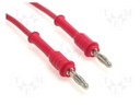 Test lead; 70VDC; 33VAC; 20A; banana plug 4mm,both sides; Len: 2m