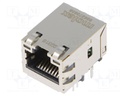 Socket; RJ45; MXMag; PIN: 8; shielded,with LED; gold-plated; THT