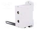 Splice terminal: rail; 35÷240mm2; ways: 1; terminals: 2; grey; TS35