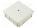 Enclosure: junction box; X: 90mm; Y: 90mm; Z: 37mm; wall mount; IP55