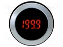 Panel; LED 3,5 digit 8mm; VDC: 0÷200mV; 38x15mm; Ø32.5mm