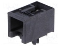 Socket; RJ9; PIN: 4; Cat: 3; low profile; Layout: 4p4c; THT