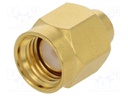 Plug; SMA; male; straight; 50Ω; RG402; crimped; for cable; teflon