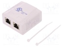 Socket; RJ45; Cat: 6a; shielded,double; Layout: 8p8c; Colour: white