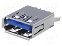 Socket; USB A; THT; straight; USB 3.0; gold-plated