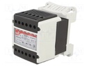 Transformer: mains; 63VA; 230VAC,400VAC; 12V; 24V; DIN; IP20