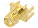 Socket; SMA; female; card edge; SMT; gold-plated
