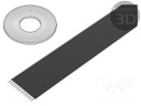 Wire: ribbon; 1.27mm; stranded; Cu; 14x28AWG; unshielded; PVC; black