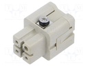 Connector: HDC; contact insert; female; EPIC H-A; PIN: 4; 3+PE; 10A