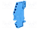 Splice terminal: rail; 0.08÷4mm2; ways: 1; terminals: 3; blue; 800V