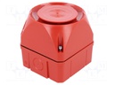 Signaller: sound; siren; 24VAC; 24VDC; 103dB; IP66; 1mA; Colour: red