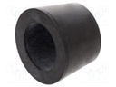 Grommet; caoutchouc; L: 24mm; -20÷80°C; Øcable: 22mm; black