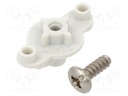 DIN rail mounting bracket; cases; 17x30x14mm; Body: grey; 2pcs.