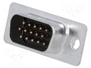 D-Sub HD; PIN: 15; plug; male; stamped and formed contacts