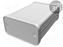 Enclosure: with panel; 1455; X: 45mm; Y: 60mm; Z: 25mm; aluminium
