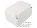 Enclosure: multipurpose; X: 130mm; Y: 180mm; Z: 100mm; MNX; grey; IK08