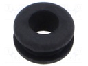 Grommet; black; UL94HB; TPR