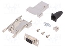 D-Sub; PIN: 15; plug; female; straight; soldering; for cable; black