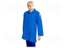 Coat; ESD; XXL; cotton,polyester,conductive fibers; blue (dark)
