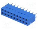 Socket; wire-board; female; DUBOX; 2.54mm; PIN: 18; THT; 2A; straight