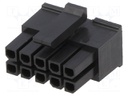 Plug; wire-board; female; Micro-Fit 3.0; 3mm; PIN: 10; w/o contacts