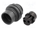 Connector: circular; socket; female; PIN: 2; w/o contacts; UL94V-0