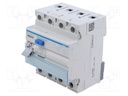 RCD breaker; Inom: 63A; Ires: 30mA; Max surge current: 250A; DIN