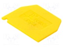 End plate; Application: ZG-G2.5,ZG-G4; yellow; Width: 1mm