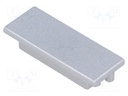 Cap for LED profiles; silver; ABS; Application: VARIO30-01