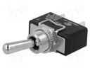 Switch: toggle; Pos: 2; SPST; (ON)-OFF; 16A/250VAC; Toggle: round