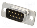 D-Sub; PIN: 9; plug; male; screw terminal; for cable; gold-plated