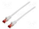 Patch cord; S/FTP; 6; stranded; Cu; LSZH; white; 20m; halogen free