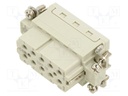 Connector: HDC; contact insert; female; CDC; PIN: 10; 10+PE; 16A