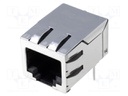 Socket; RJ45; PIN: 8; shielded,with isolation transformer; THT