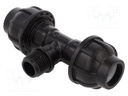 Splice terminal: clamping; for PE pipes; Plast; Medium: water