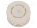 Spirit level; H: 9mm; Ømount.hole: 18mm; plastic; Body: white