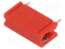 Connector: 4mm banana; socket; 16A; 30VAC; 60VDC; red; tinned; 21mm